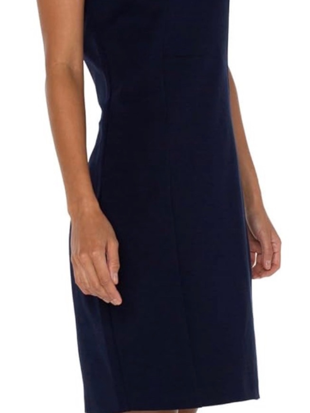 Liverpool Las Angeles Sz 12 Cadet Blue  Sheath Dress NWT Sleeveless Career